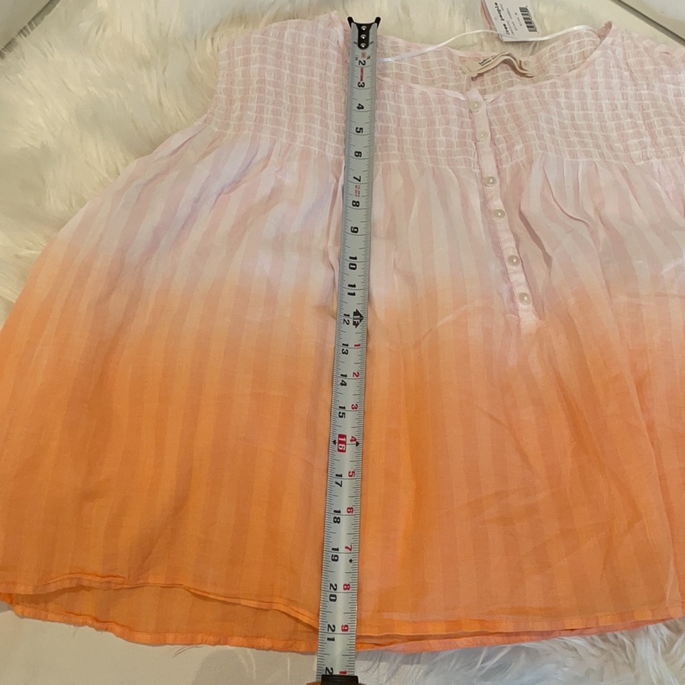 NWT (M) free people little bit of something cotton boho smock ombré sleeveless - Picture 9 of 10